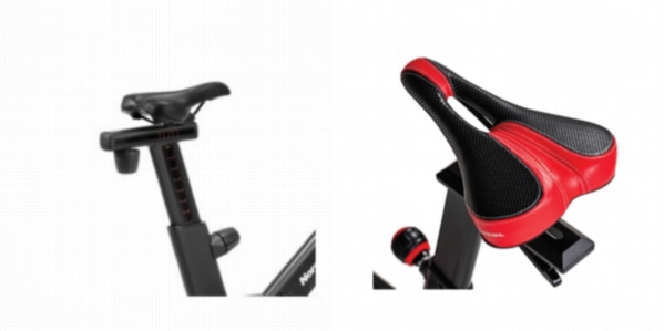 Seats of NordicTrack Commercial S22i Studio Cycle and Schwinn IC4 Indoor Cycling Bike.