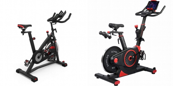 Side by side comparison of Schwinn IC3 Indoor Cycling Bike and Echelon EX3 Smart Connect Bike.