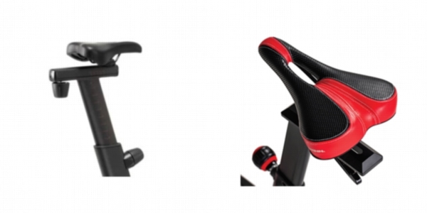 Seats of NordicTrack Commercial S15i Studio Cycle and Schwinn IC4 Indoor Cycling Bike.