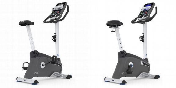 Side by side comparison of Nautilus U614 Upright Bike and Nautilus U616 Upright Bike.